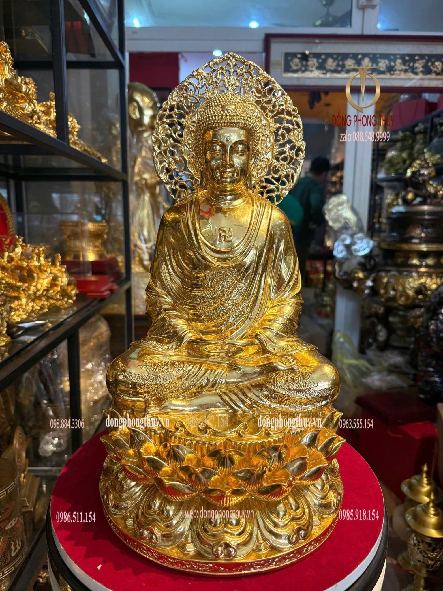 Tượng A Di Đà dát vàng 24k