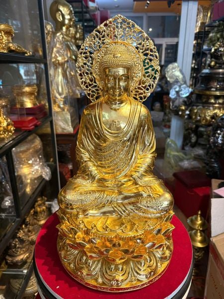 Tượng A Di Đà dát vàng 24k
