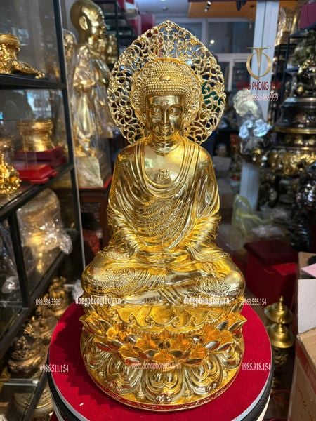 Tượng A Di Đà dát vàng 24k