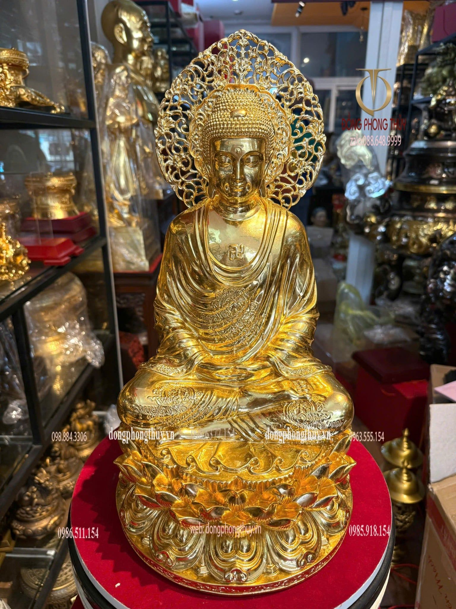 Tượng A Di Đà dát vàng 24k