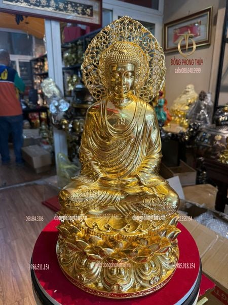 Tượng A Di Đà dát vàng 24k