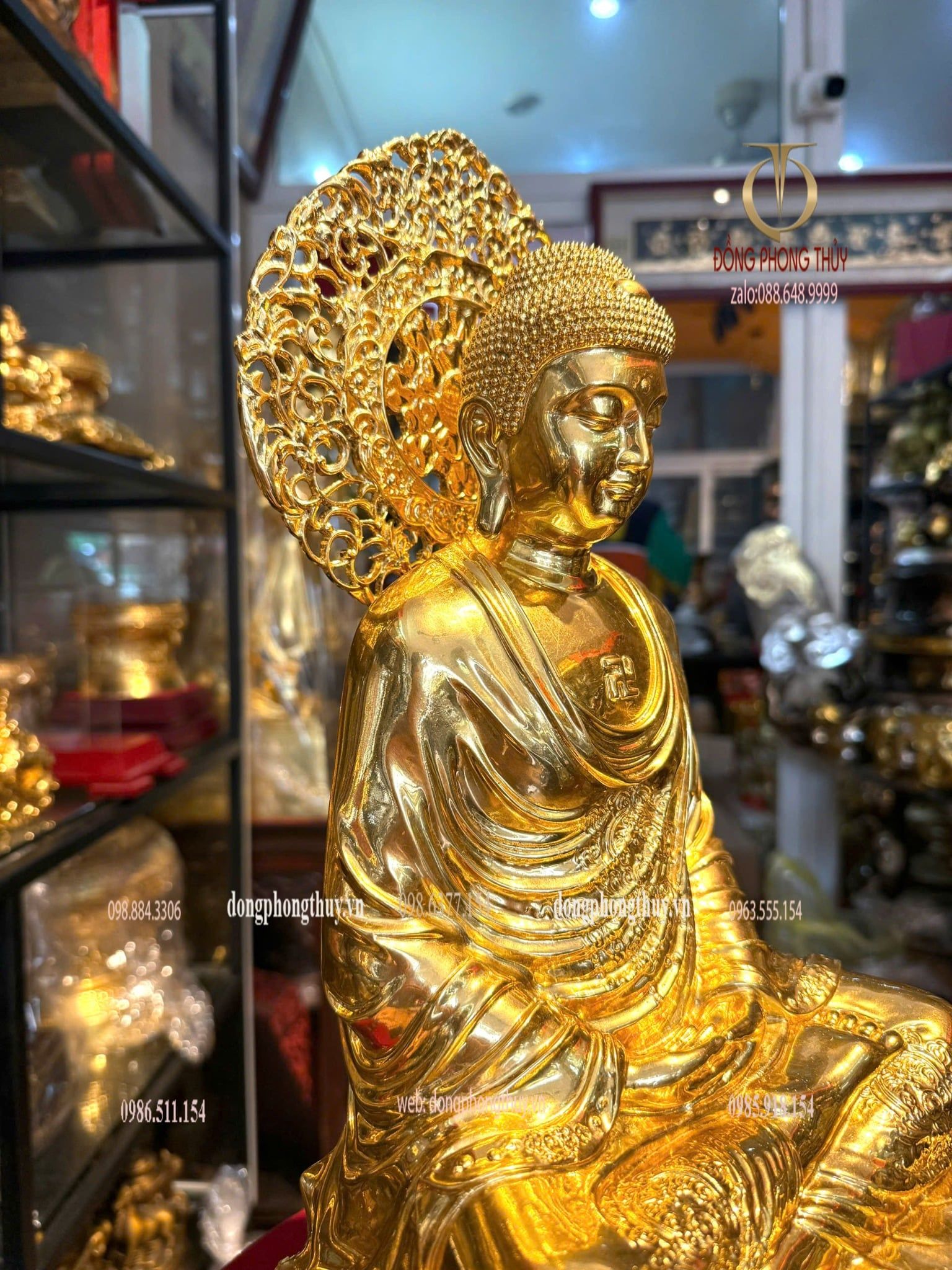 Tượng A Di Đà dát vàng 24k