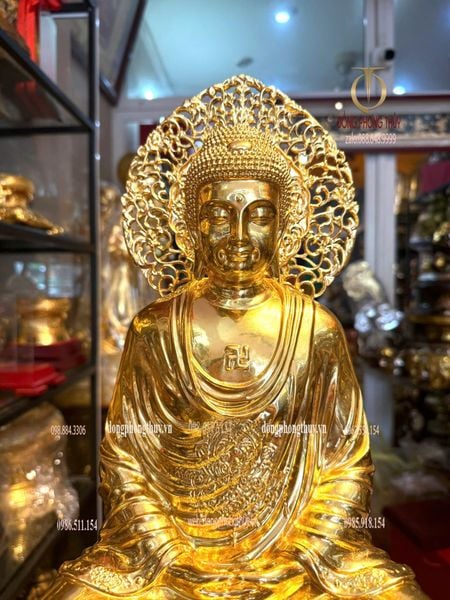 Tượng A Di Đà dát vàng 24k