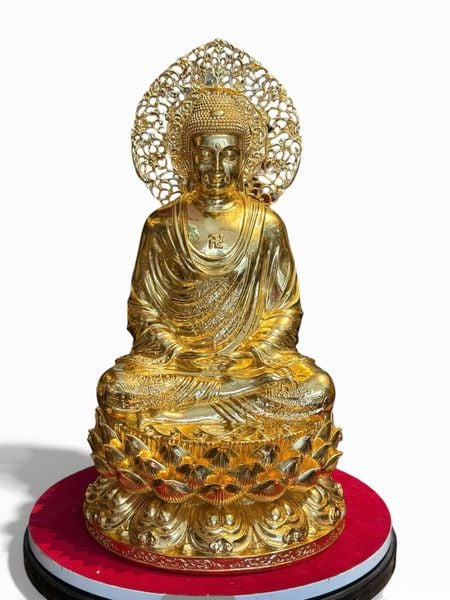 Tượng A Di Đà dát vàng 24k