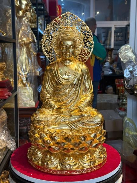 Tượng A Di Đà dát vàng 24k