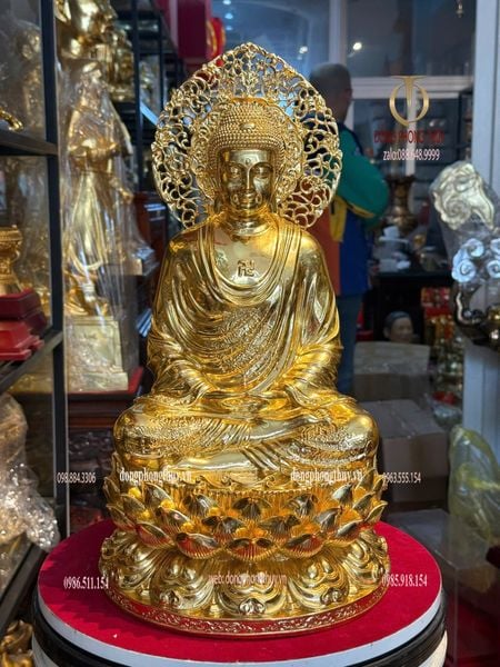 Tượng A Di Đà dát vàng 24k