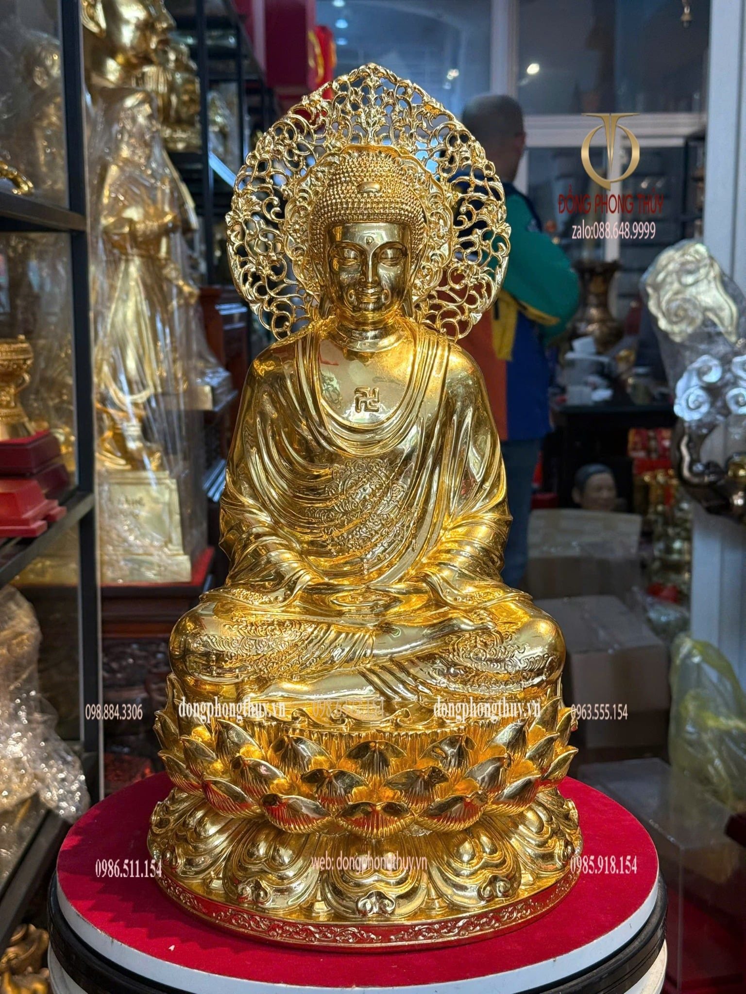 Tượng A Di Đà dát vàng 24k