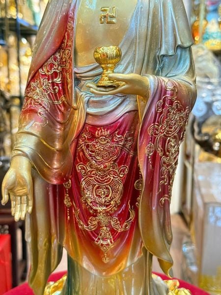 Tượng Phật A Di Đà đứng bằng đồng