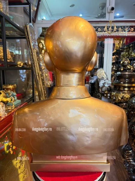 Tượng Bác Hồ 60cm bằng đồng đỏ