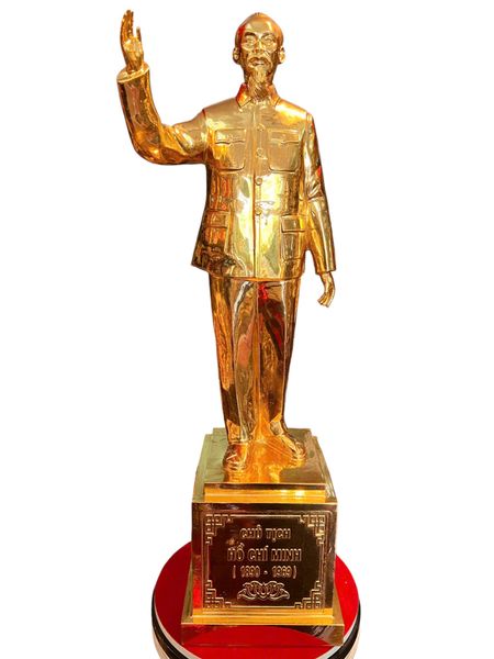 Tượng Bác Hồ 90cm dát vàng 24k