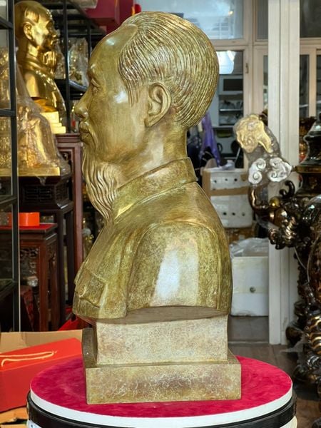 Tượng Bác Hồ bằng đồng patina vân hỏa biến độc bản cao 48