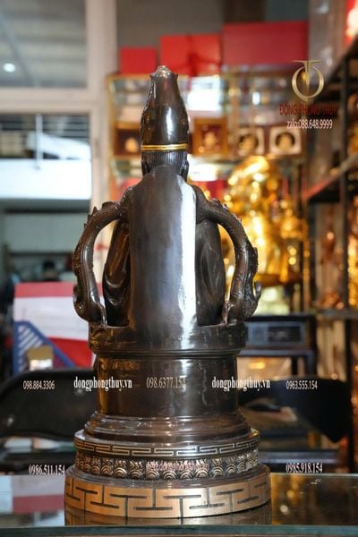 Tượng Cửu Mẫu Trùng Thiên bằng đồng khảm tam khí