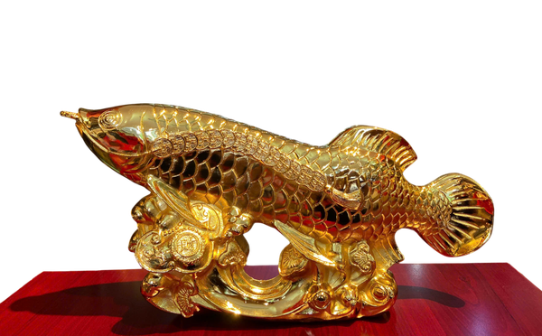 Quà tặng sếp mạ vàng: Cá rồng mạ vàng 24k