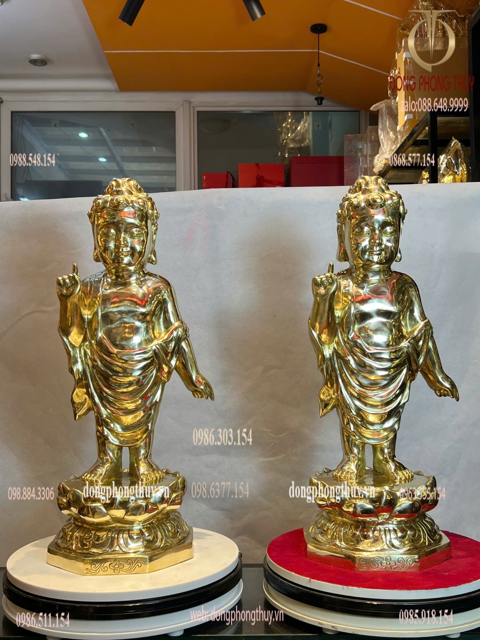 Tượng phật đản sanh bằng đồng