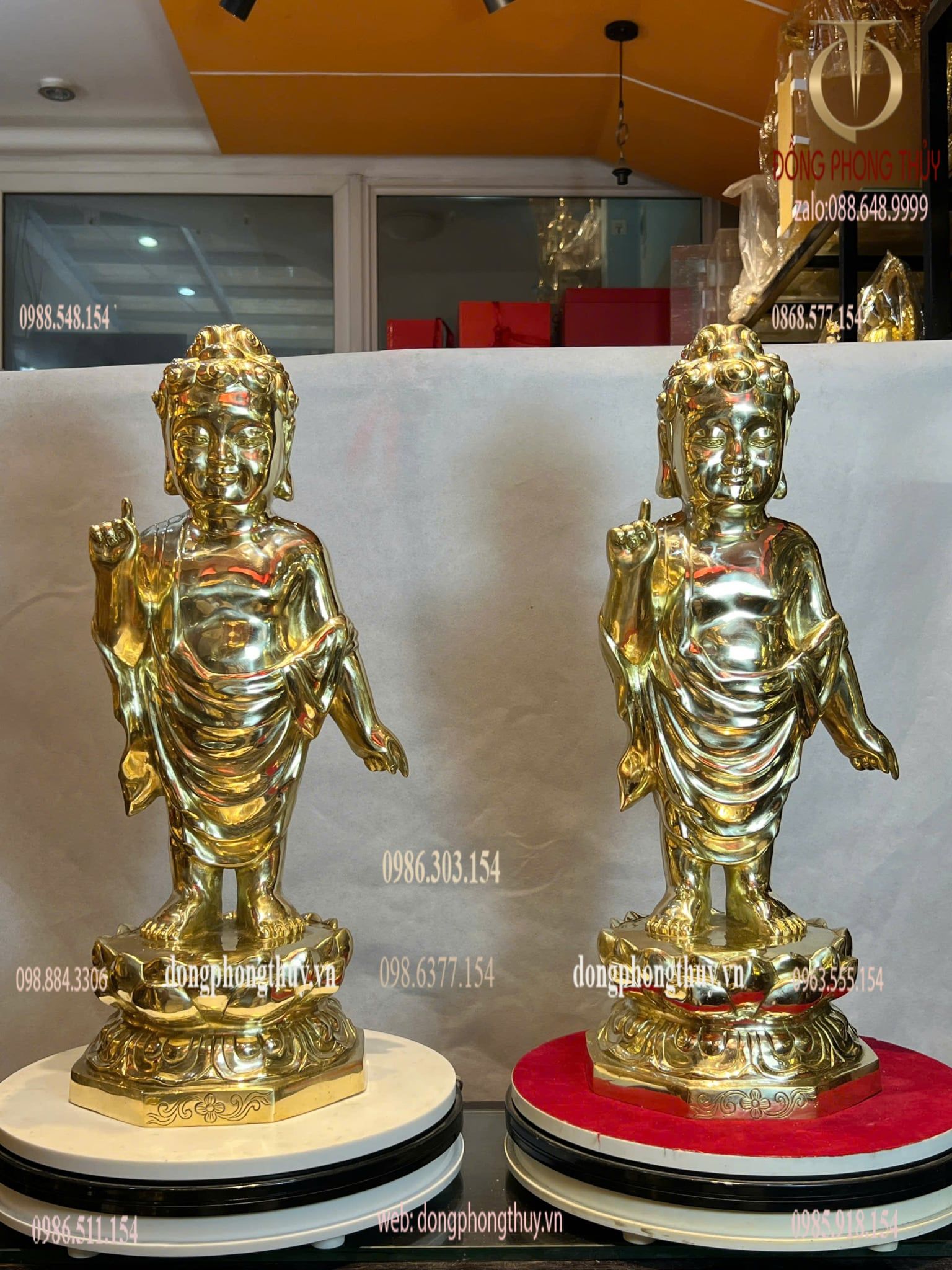 Tượng phật đản sanh bằng đồng