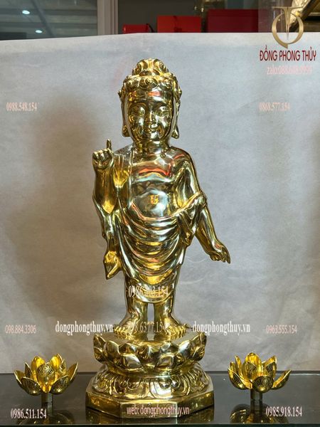 Tượng phật đản sanh bằng đồng