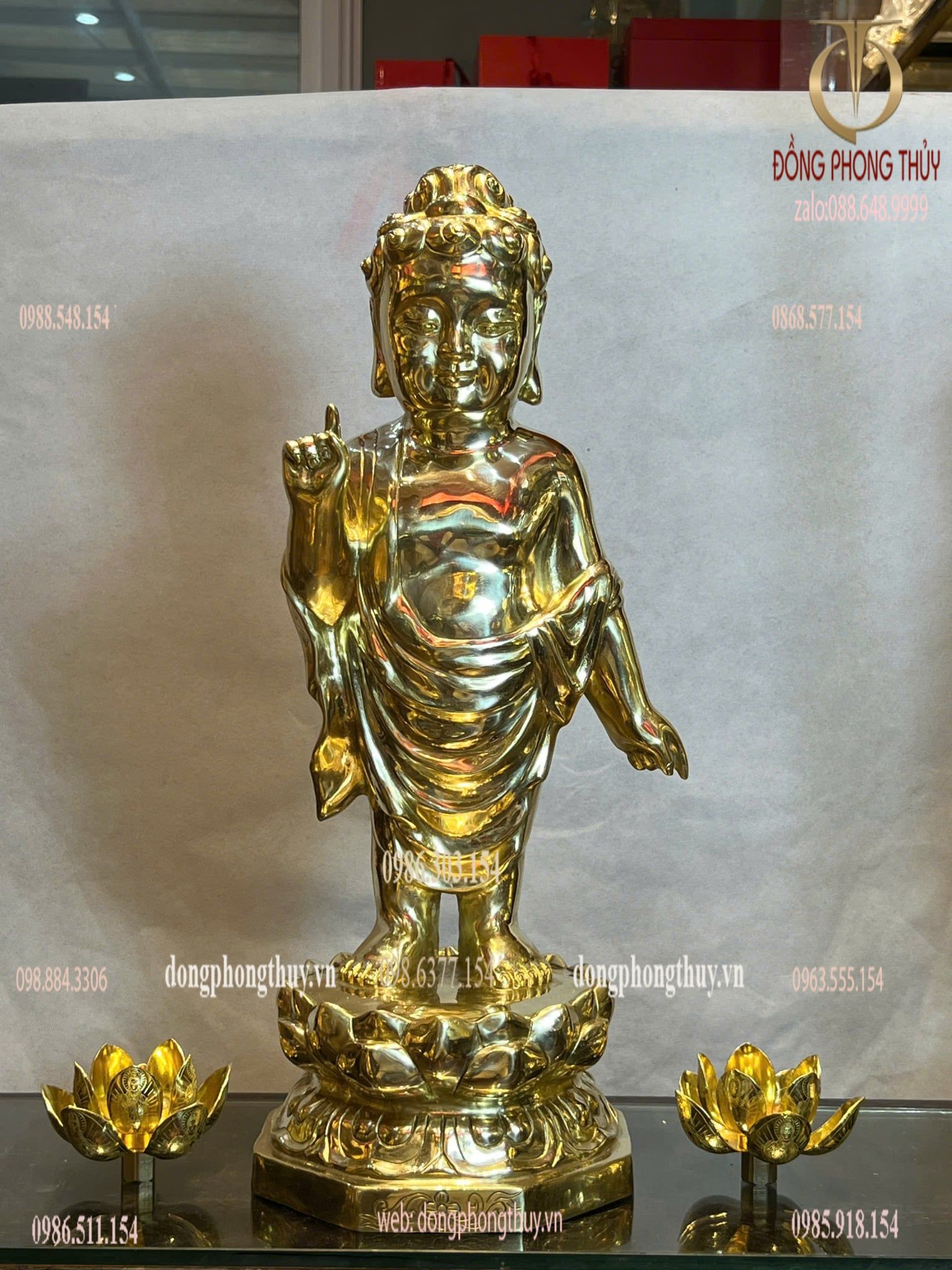 Tượng phật đản sanh bằng đồng