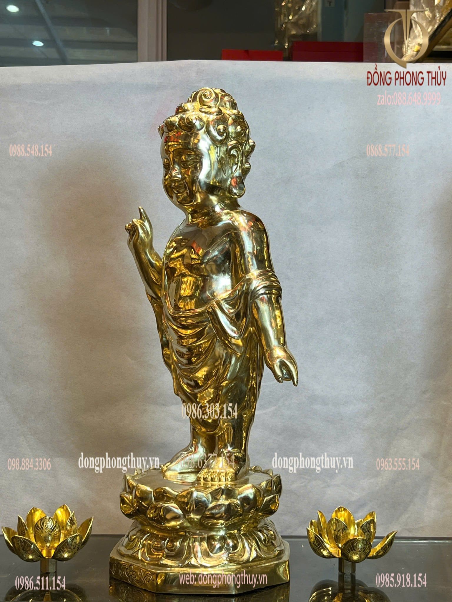 Tượng phật đản sanh bằng đồng