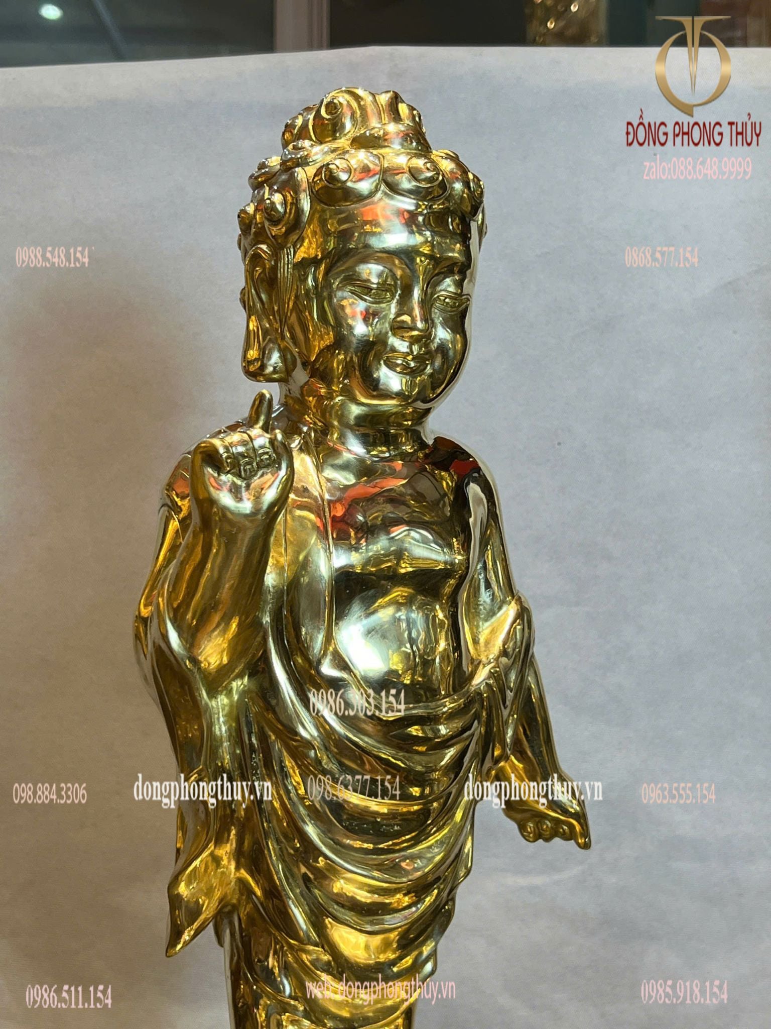 Tượng phật đản sanh bằng đồng