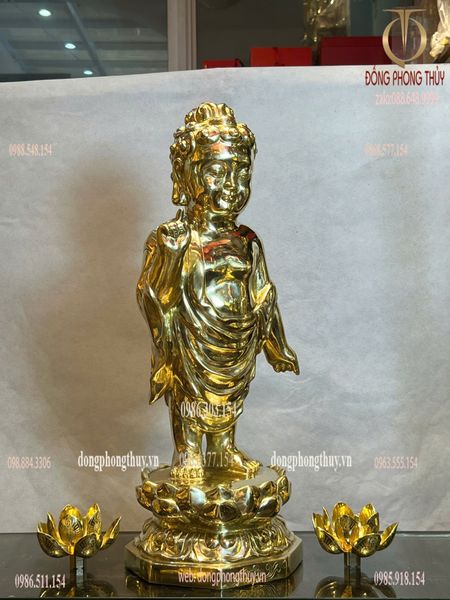 Tượng phật đản sanh bằng đồng