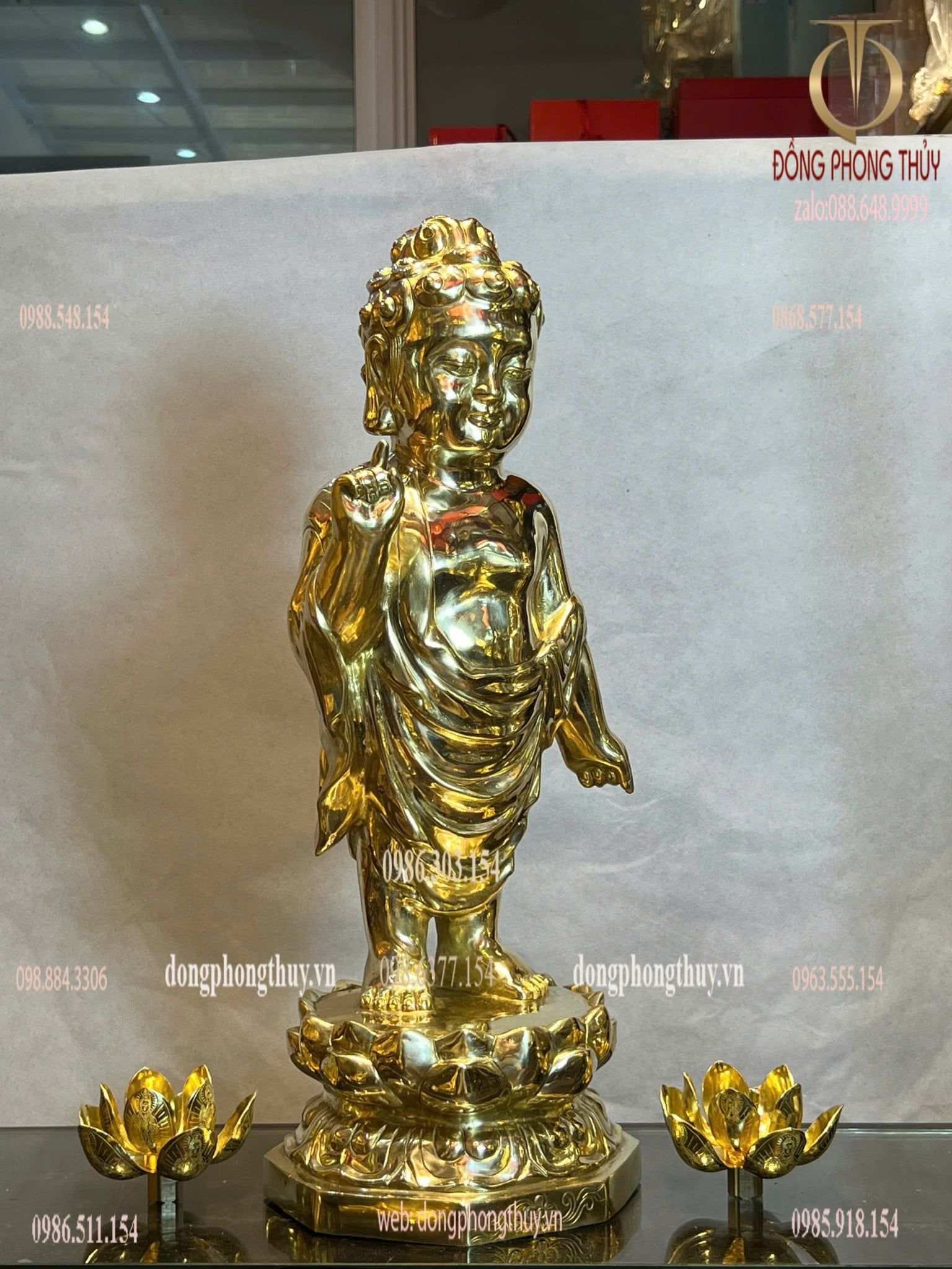 Tượng phật đản sanh bằng đồng