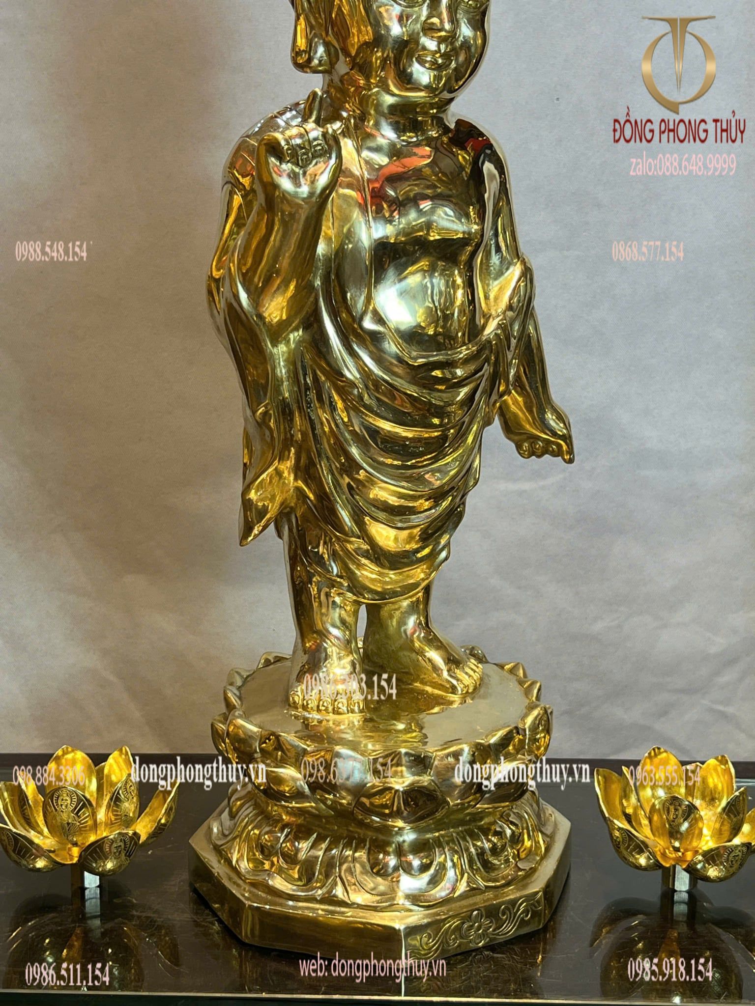 Tượng phật đản sanh bằng đồng