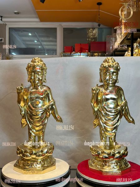 Tượng phật đản sanh bằng đồng
