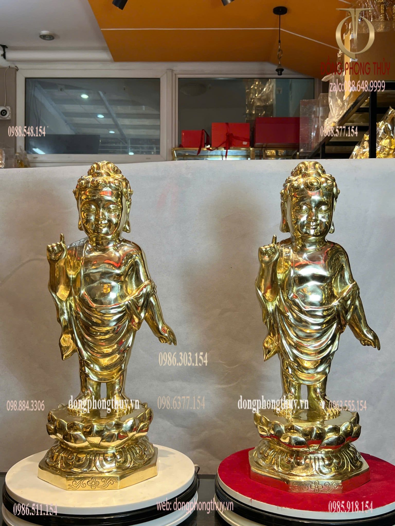 Tượng phật đản sanh bằng đồng