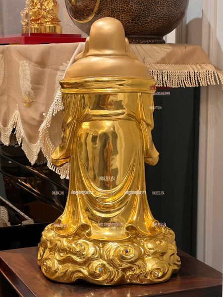 Tượng Di Lặc bằng đồng dát vàng