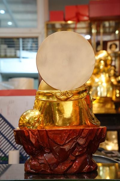 Tượng Di Lặc bằng đồng Dát Vàng 24K