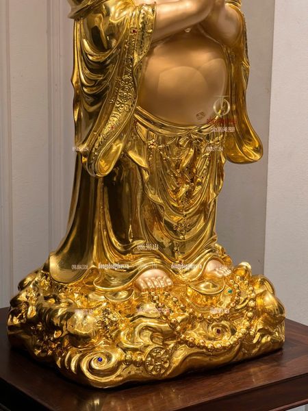 Tượng Di Lặc bằng đồng dát vàng
