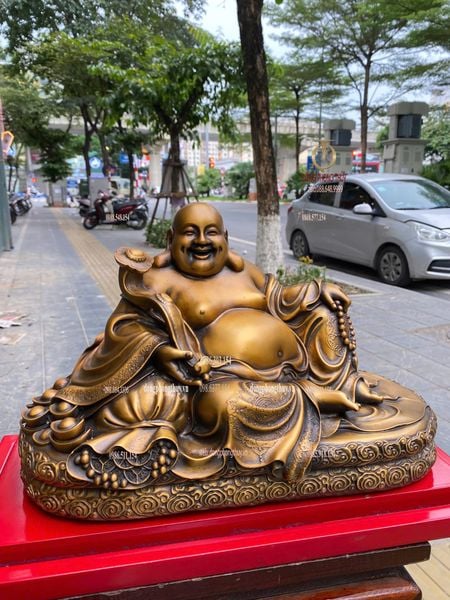 Tượng phật di lặc ngang 37 cao 24,5 sâu 18 nặng 9.5 kg