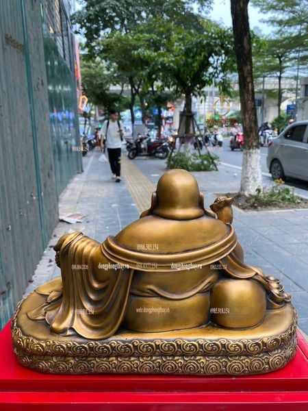 Tượng phật di lặc ngang 37 cao 24,5 sâu 18 nặng 9.5 kg