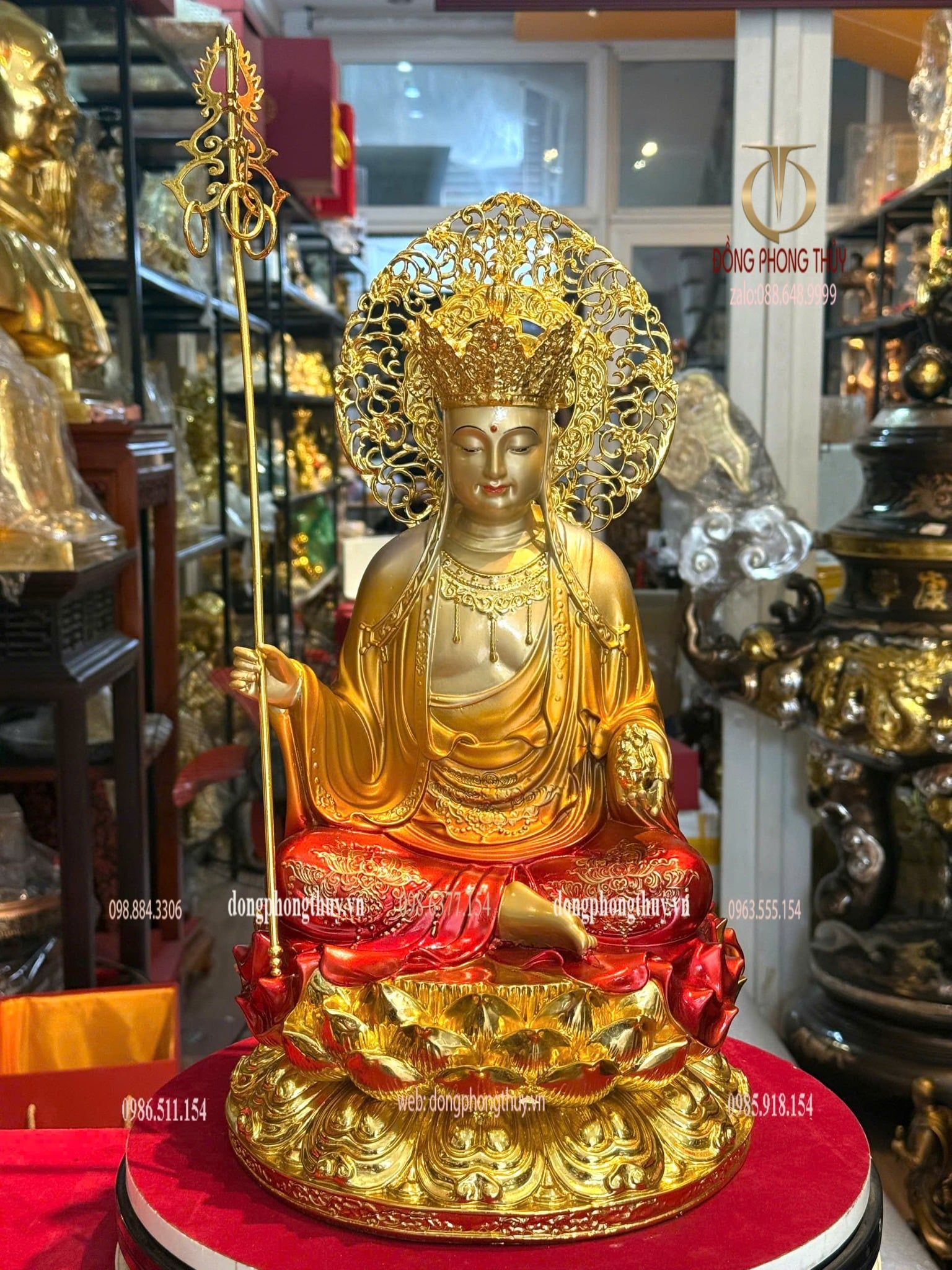 Tượng địa tạng vương bồ tát bằng đồng