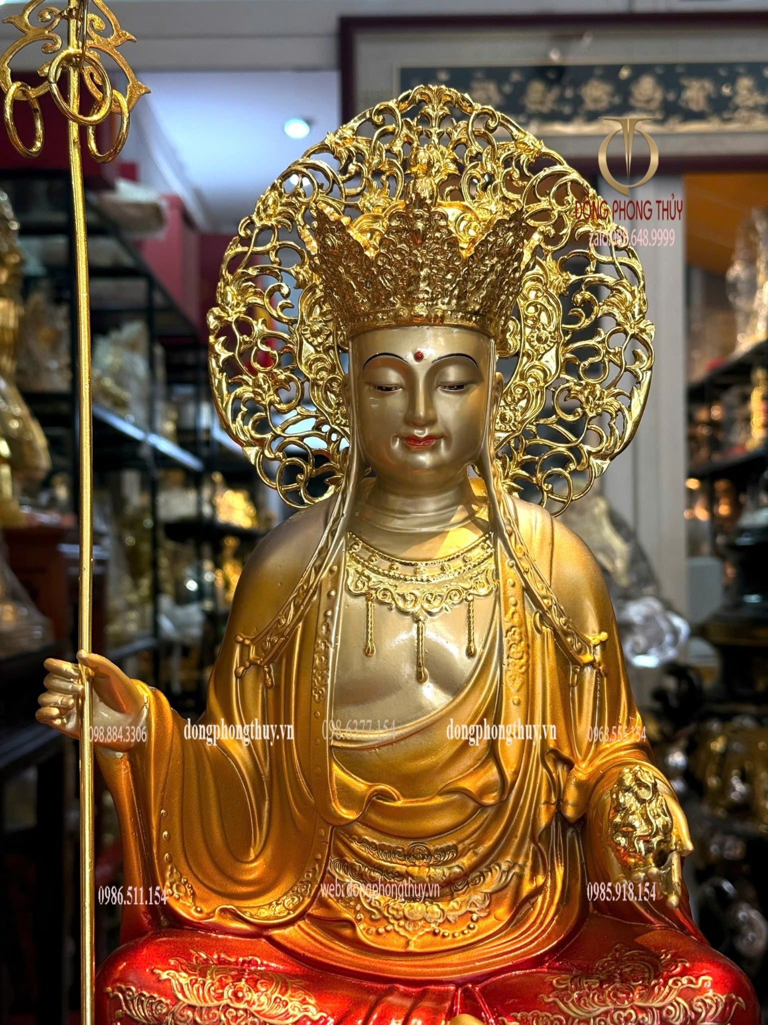 Tượng địa tạng vương bồ tát bằng đồng