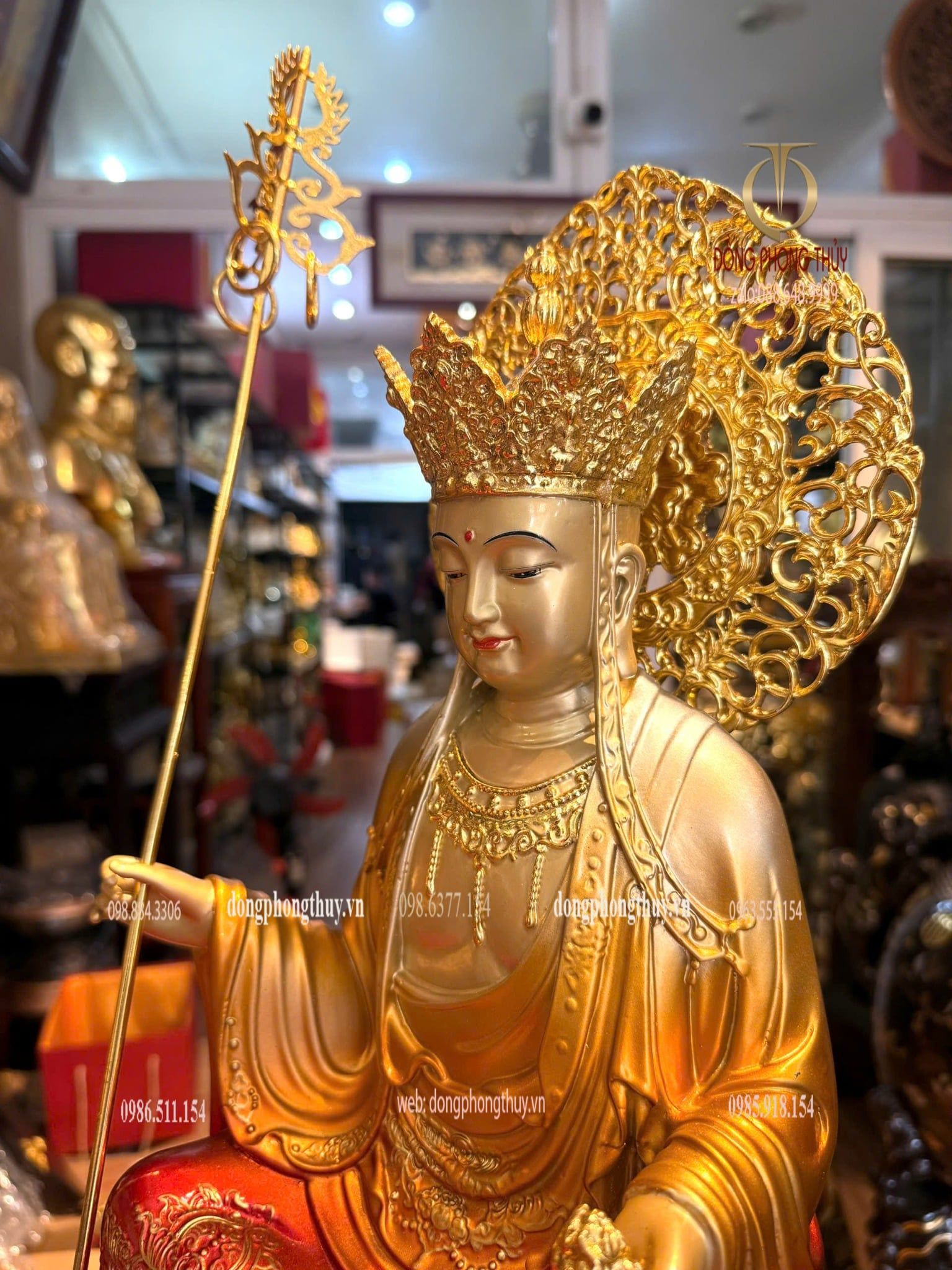 Tượng địa tạng vương bồ tát bằng đồng