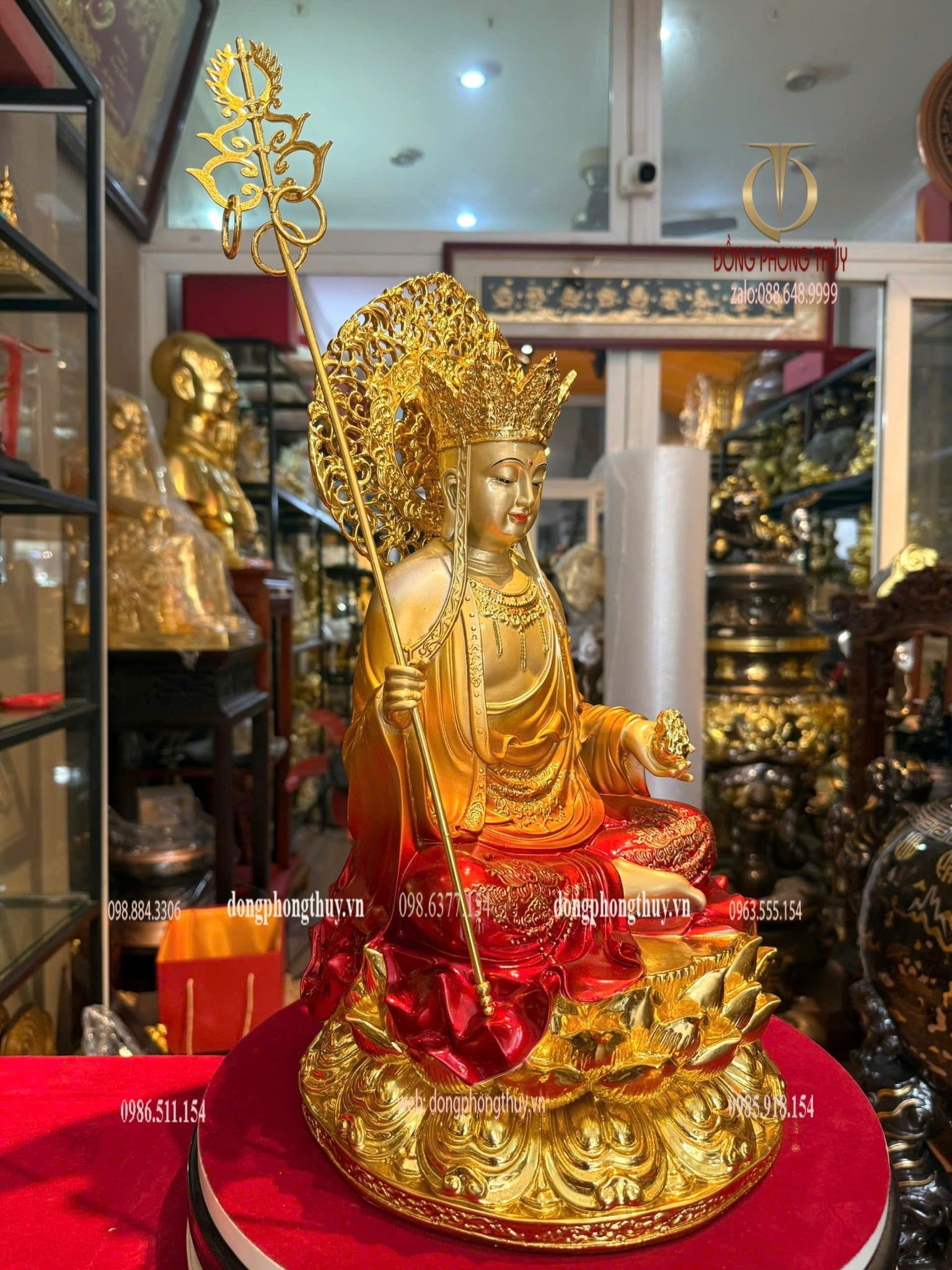Tượng địa tạng vương bồ tát bằng đồng