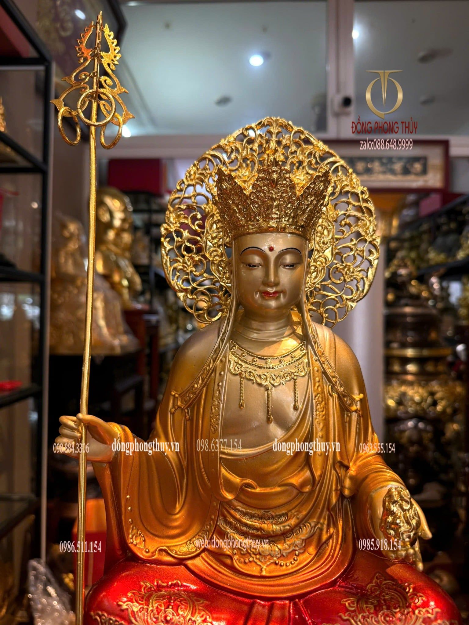 Tượng địa tạng vương bồ tát bằng đồng