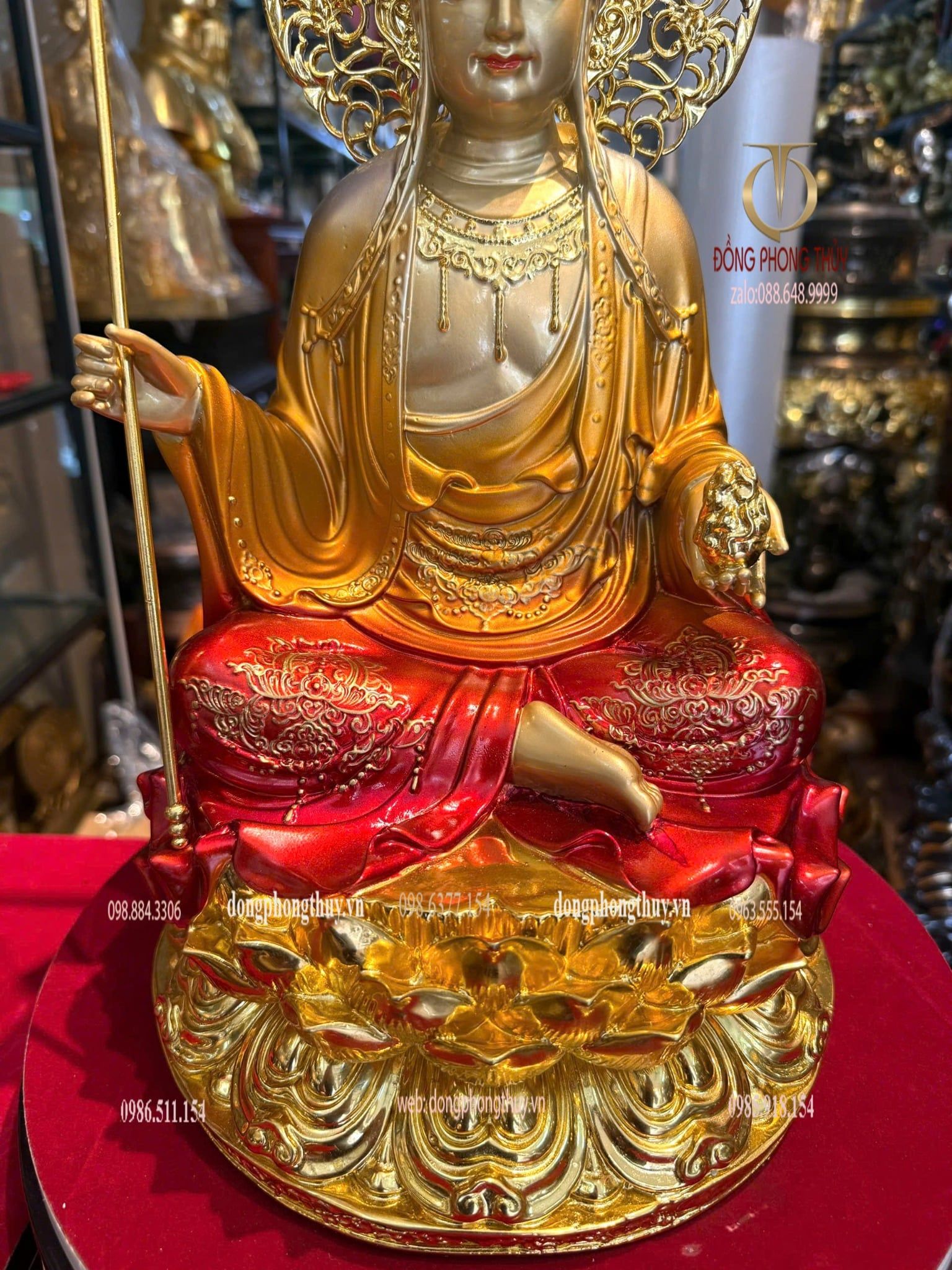 Tượng địa tạng vương bồ tát bằng đồng
