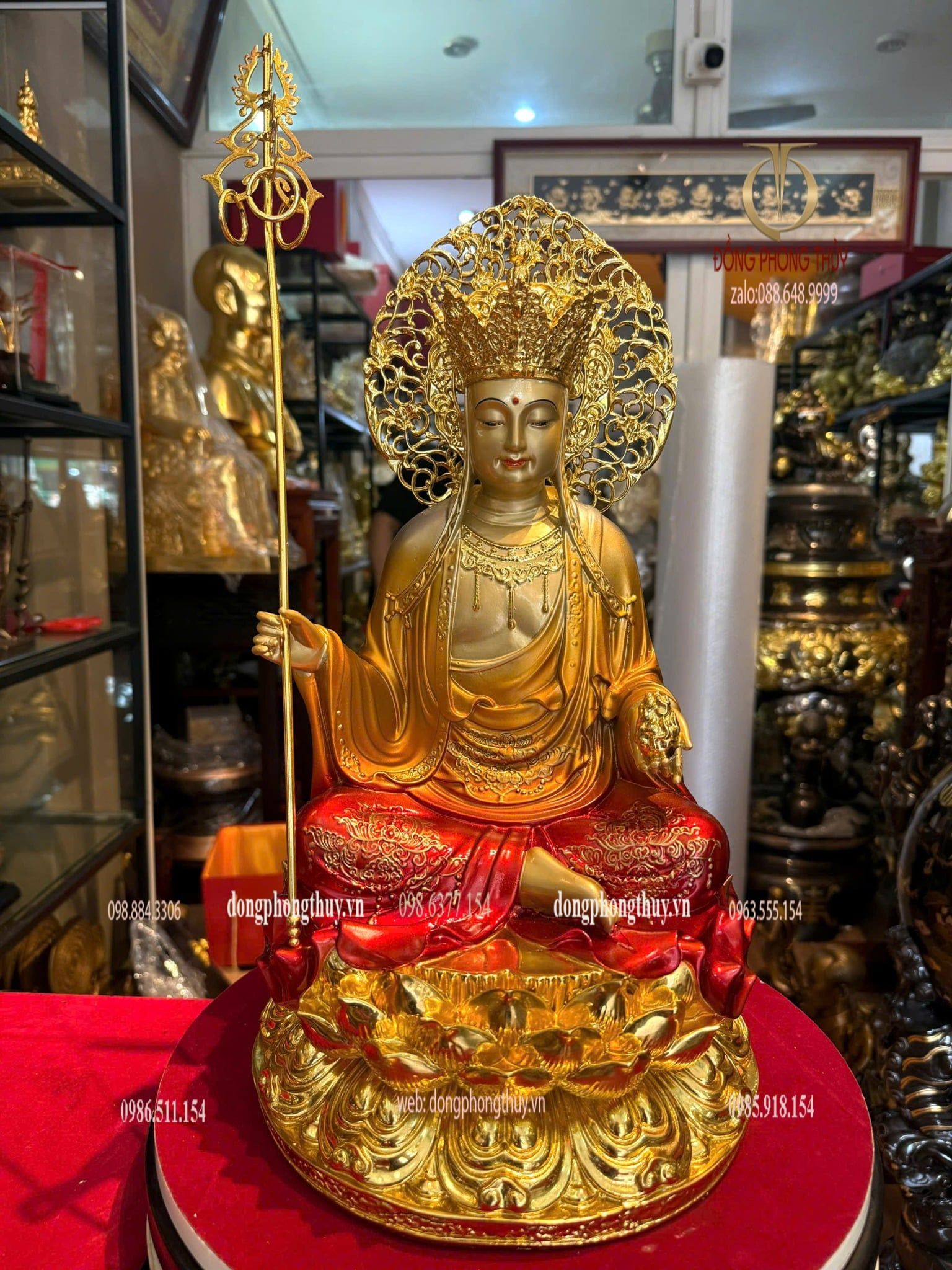 Tượng địa tạng vương bồ tát bằng đồng