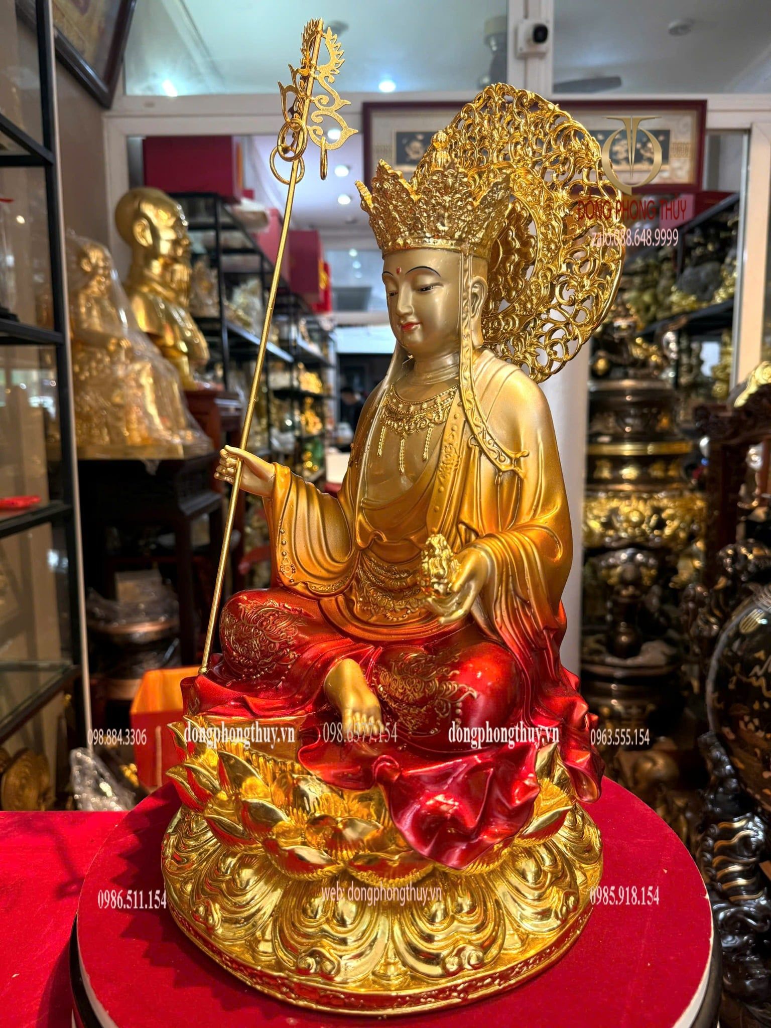 Tượng địa tạng vương bồ tát bằng đồng