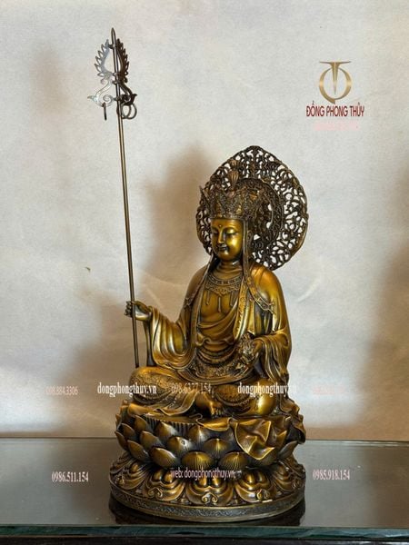 Tượng Địa Tạng Vương Bồ Tát bằng đồng