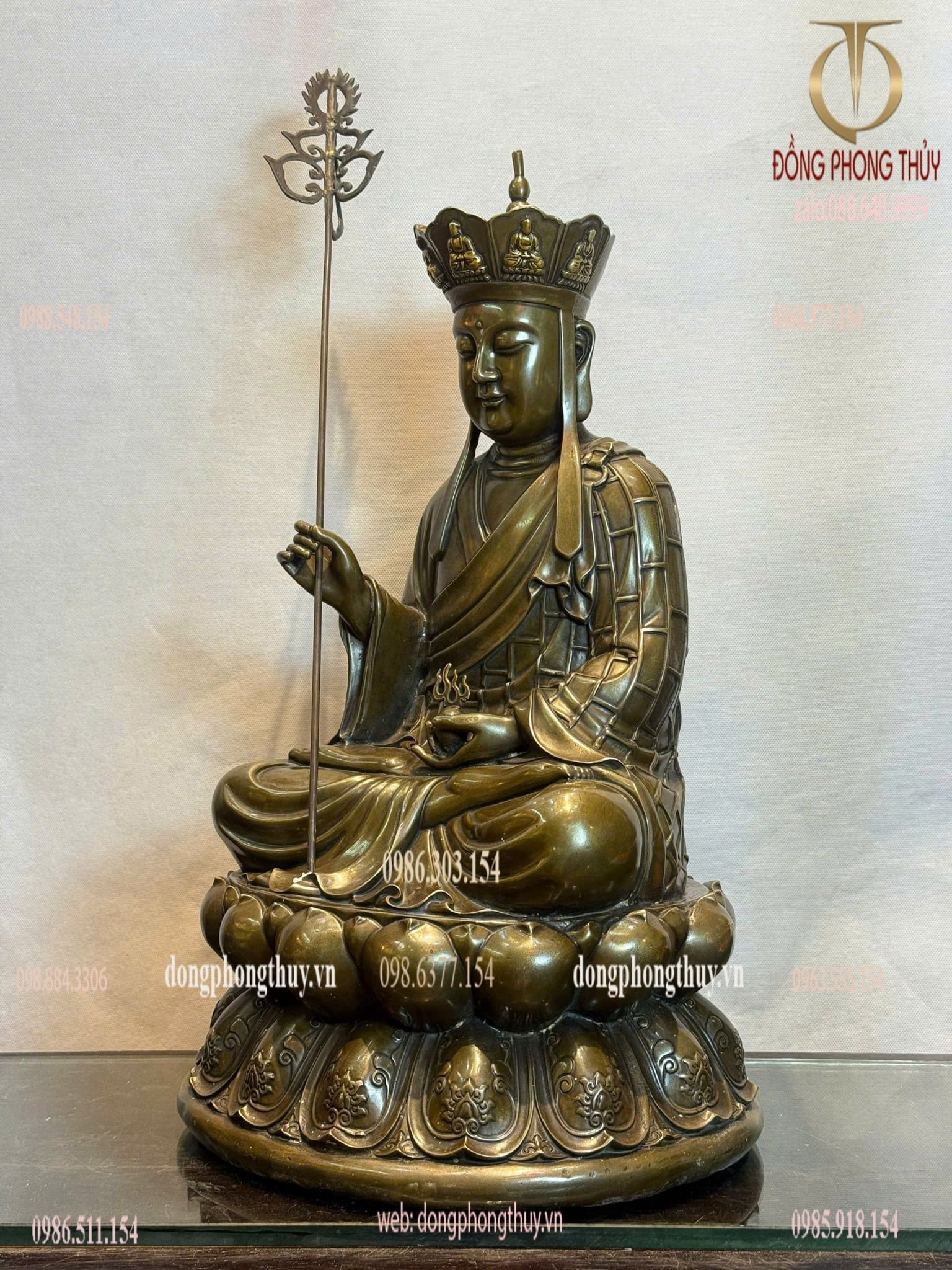 Tượng phật Địa Tạng Vương Bồ tát bằng đồng