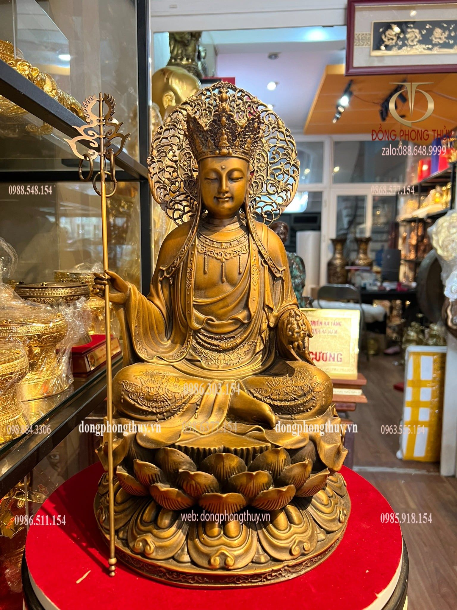 Tượng địa tạng vương cao 45cm