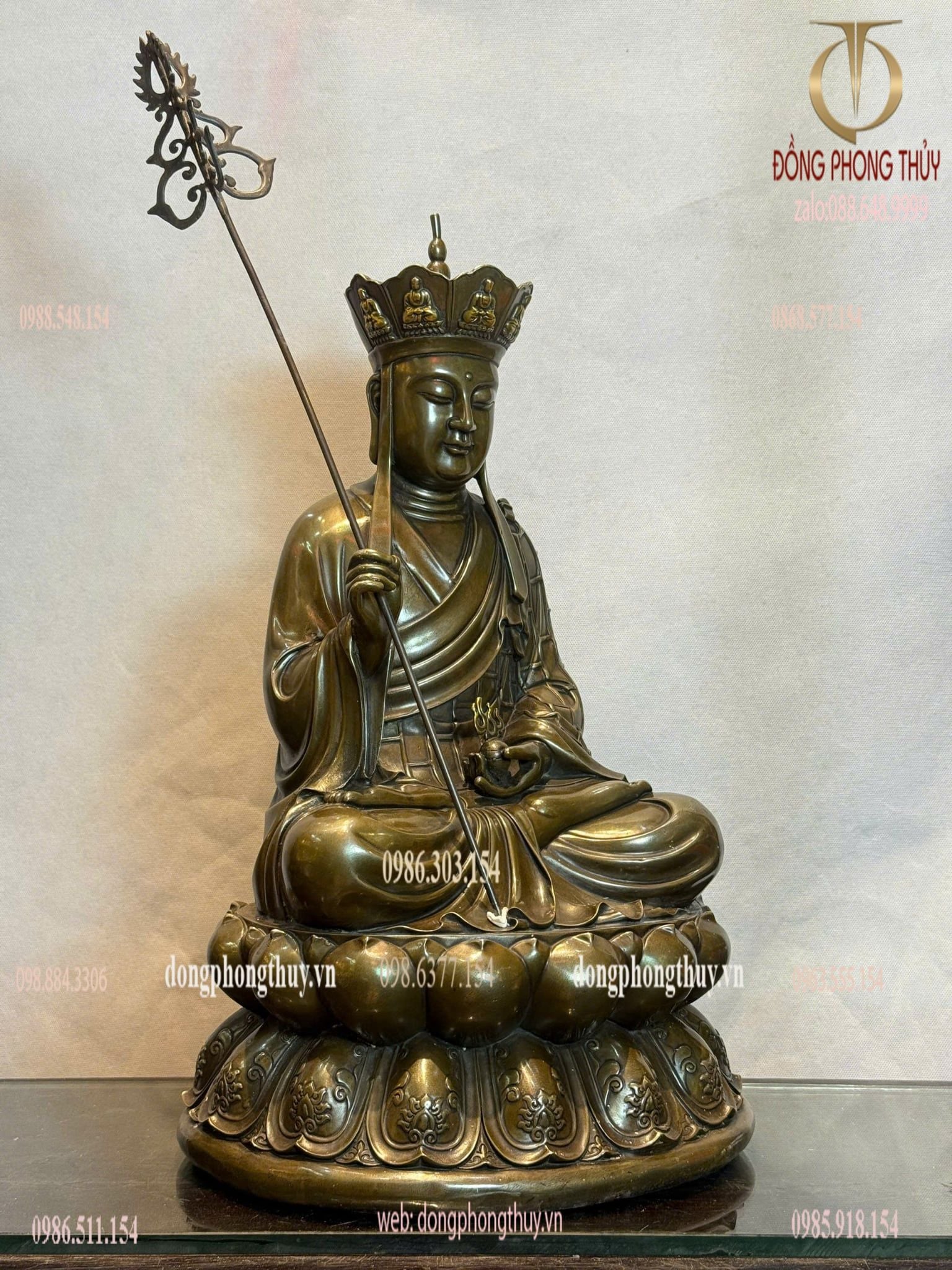 Tượng phật Địa Tạng Vương Bồ tát bằng đồng