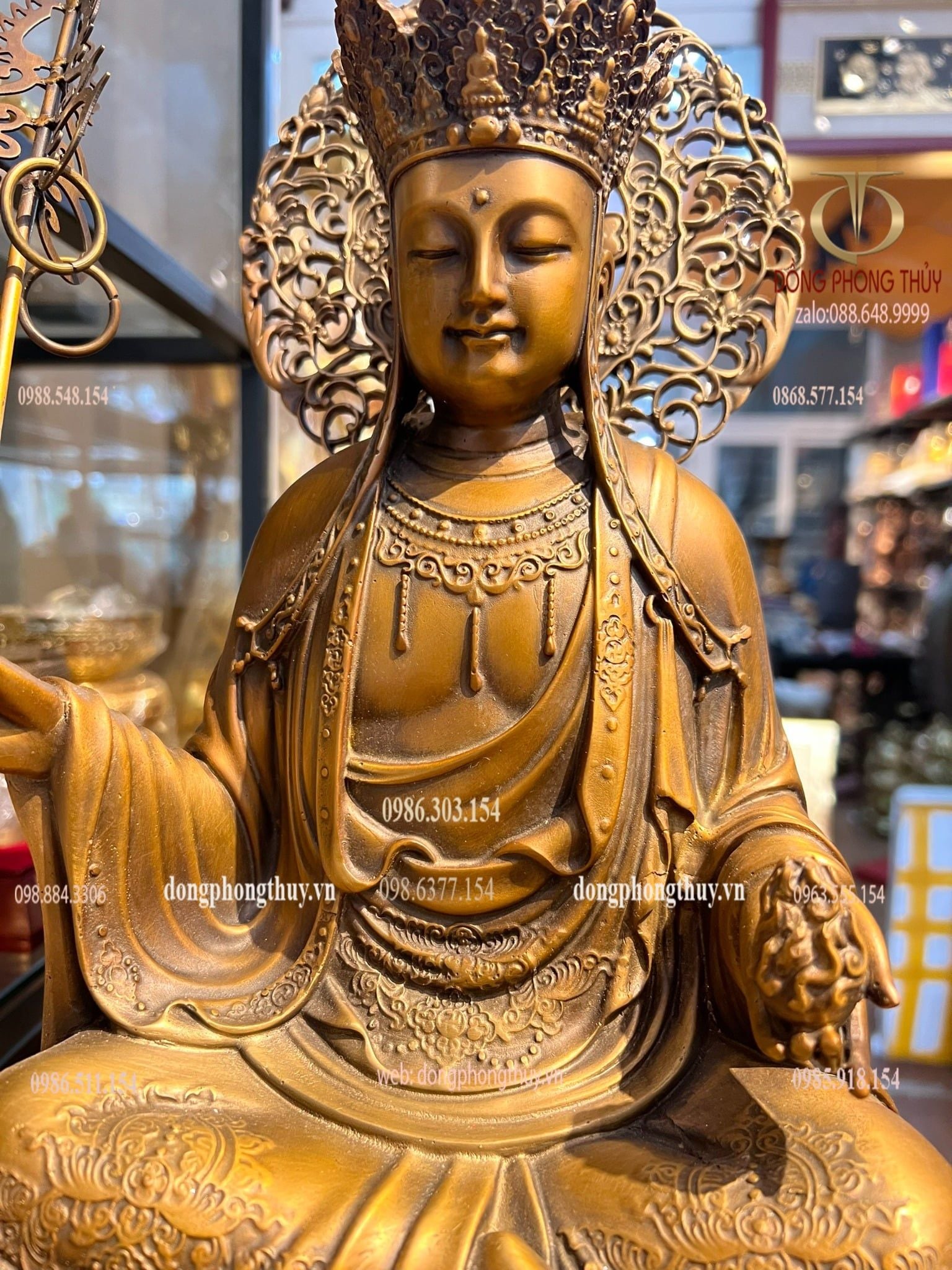 Tượng địa tạng vương cao 45cm