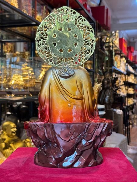 Tượng phật Địa Tạng Vương Bồ Tát bằng đồng màu sắc độc quyền chỉ có tại Phật Gia Quỳnh Trang