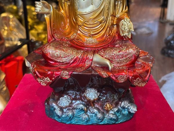 Tượng phật Địa Tạng Vương Bồ Tát bằng đồng màu sắc độc quyền chỉ có tại Phật Gia Quỳnh Trang