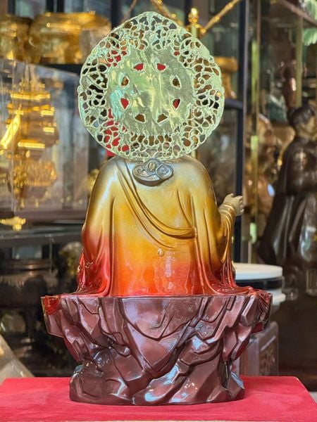 Tượng phật Địa Tạng Vương Bồ Tát bằng đồng màu sắc độc quyền chỉ có tại Phật Gia Quỳnh Trang