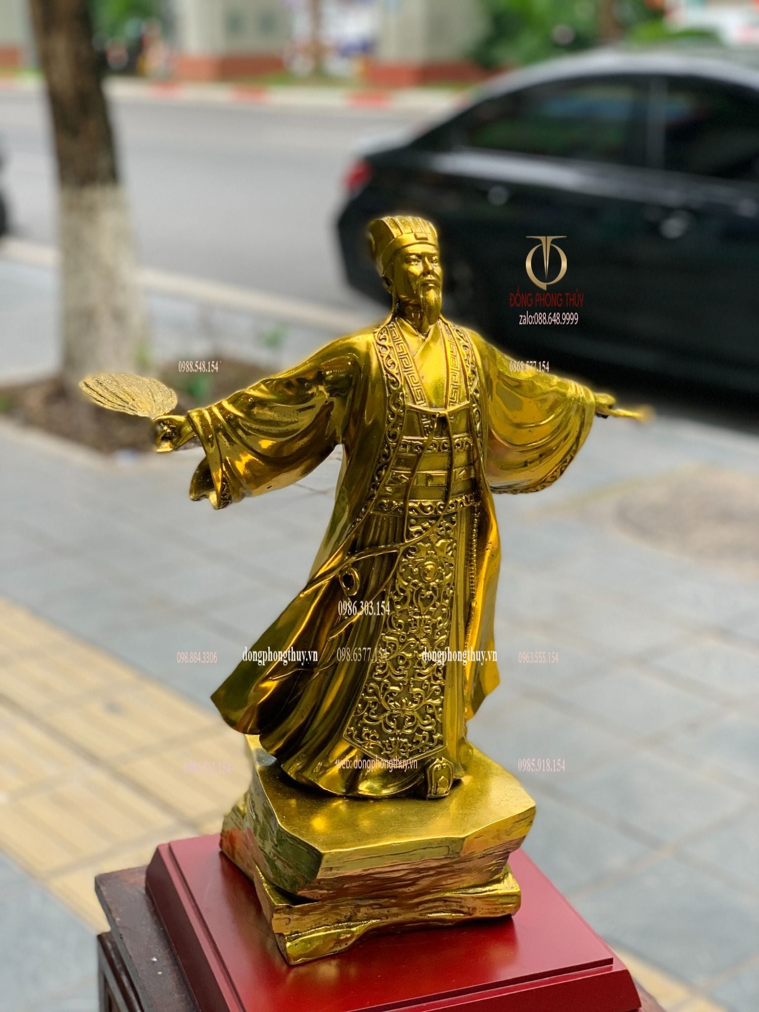 Tượng khổng minh gia cát lượng bằng đồng